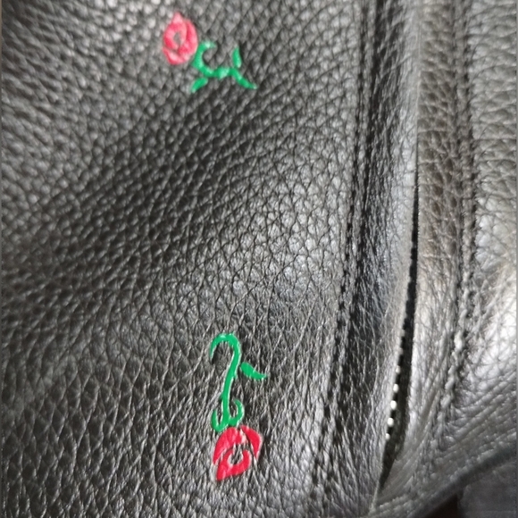 NWT Alexander WANG Gabi Rose Print Black Pebbled Leather Cutout Heel Boots - Picture 11 of 12